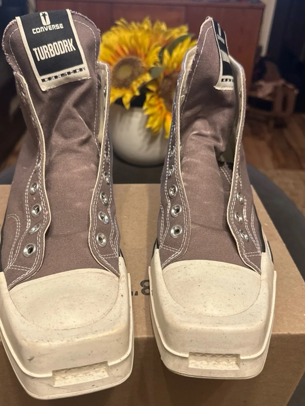 Converse TurboDrk High Top Boots in Brown and Cream